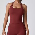 Ensemble Sculptant : Top Halter Dos Nu & Short Biker